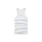 X-100% cotton Wide Back Tank Top-White