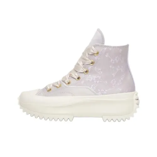 Converse Run Star Hike Wear Resistant Slip Resistant High Top Casual Shoes Unisex Purple