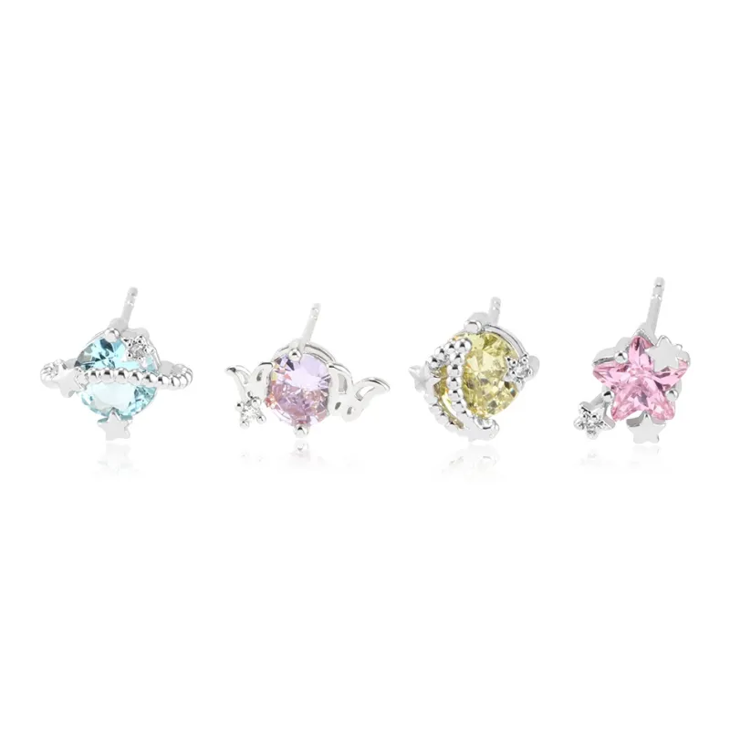 WANLIACC Alloy Stud Earrings Women's-6