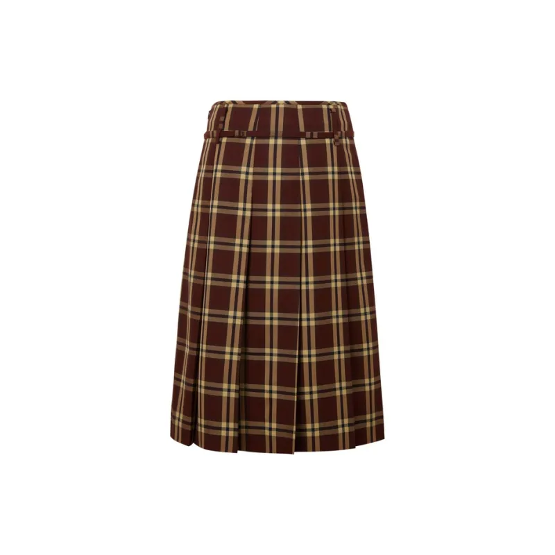 E.land Casual Long Skirts Women's Brown-1