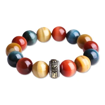 Yeon yun Jewelry Tiger's Eye Stone Jade Bracelets Unisex