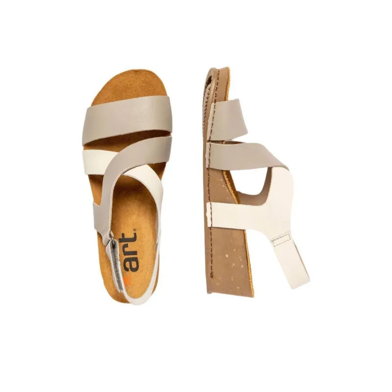 Art I LIVE Strap Sandals 4.5cm Women's White Gray-2