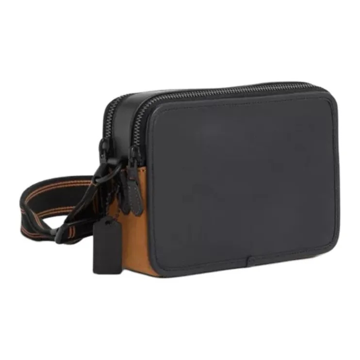COACH Charter Calfskin Crossbody Bag Shoulder Bag Medium Size Unisex Matte Black-1