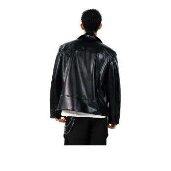 H.V.G.A Leather Jacket Unisex Black