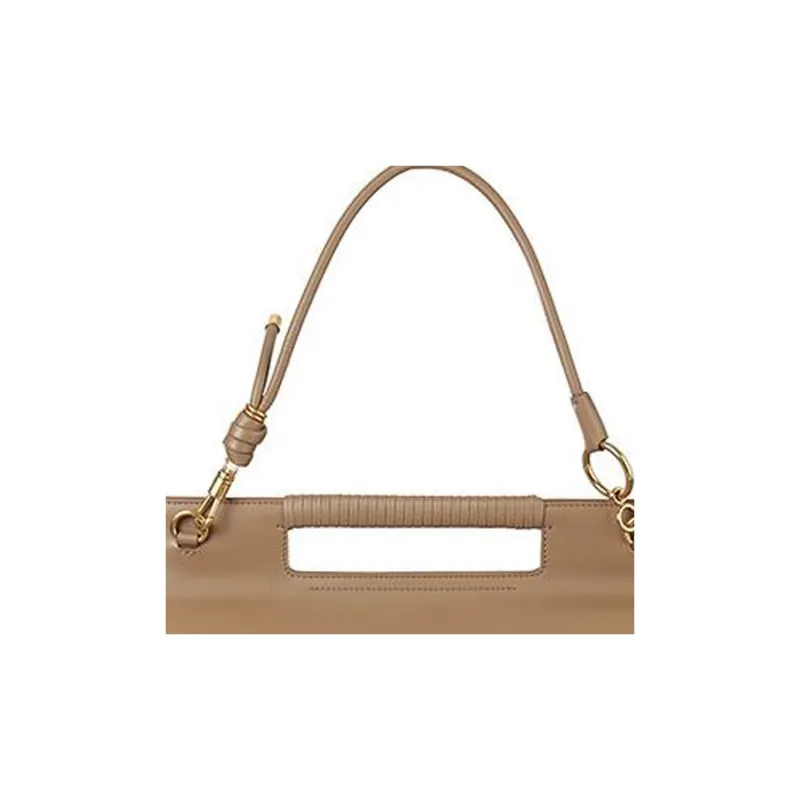 Givenchy Smooth Leather One Shoulder Handbags Large Size Women's Taupe-3