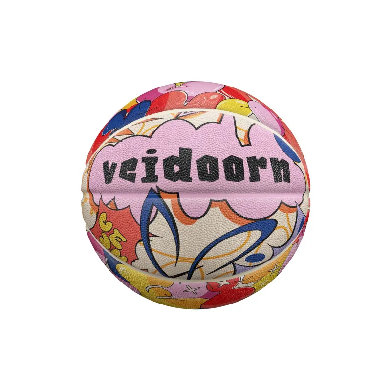 VEIDOORN Rubber Basketball Pink Street Training Competition Unisex-1