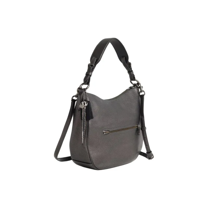 COACH Sutton Leather Hobo Bag One Shoulder Handbags Large Size Women's Bronze-1
