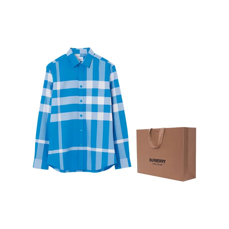 Burberry SS23 Shirt Men's Vivid Blue-6
