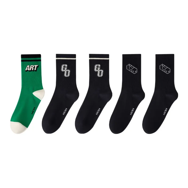 MIIOW Mid Calf Socks Unisex 5 Pack-8