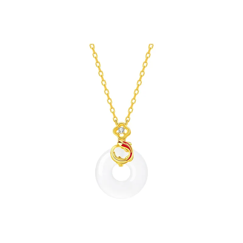 Lao Feng Xiang S925 Silver Necklaces Women's-0