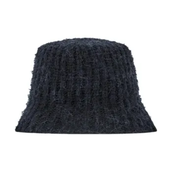 COS Cotton Polyester Wool Polyamide Alpaca Bucket Hats Women's Black
