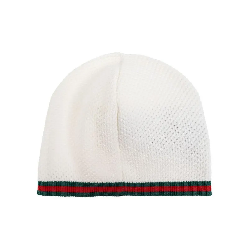 GUCCI Web Trim Ribbed Beanie-1