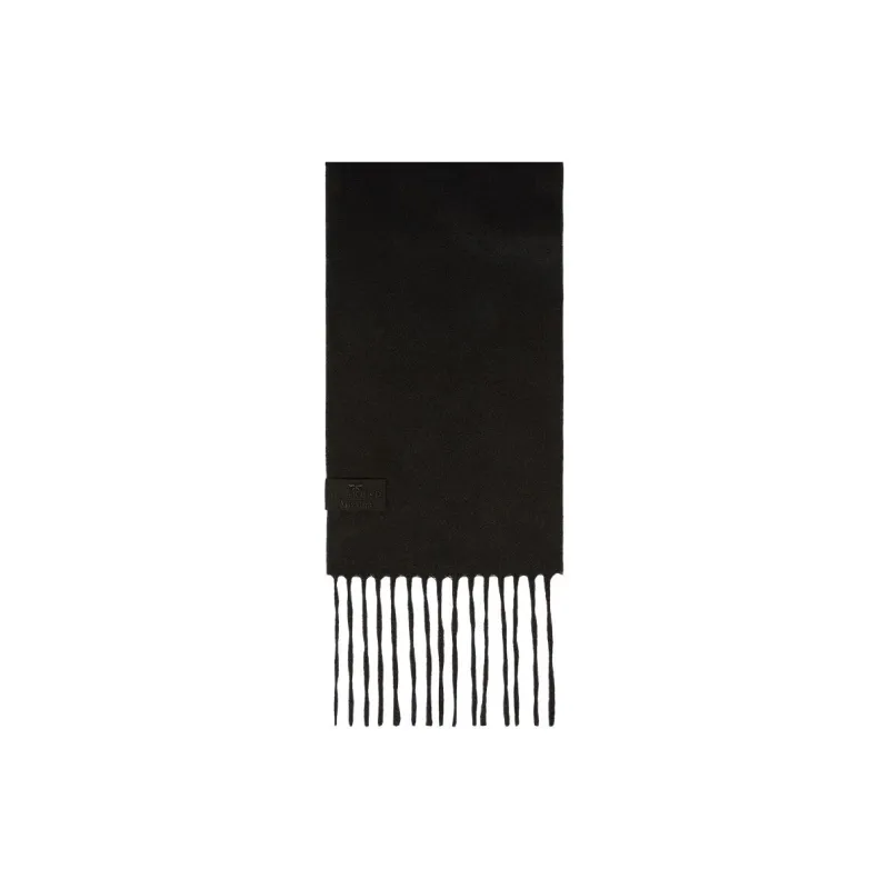 MaxMara Cashmere Knit Scarves Women's Black/Camel-0
