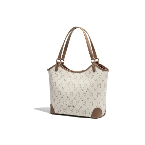 MESUCA Kitty Series PU Tote Handbag, Shoulder Bag Regular Women's White/Beige/Yellow/Brown
