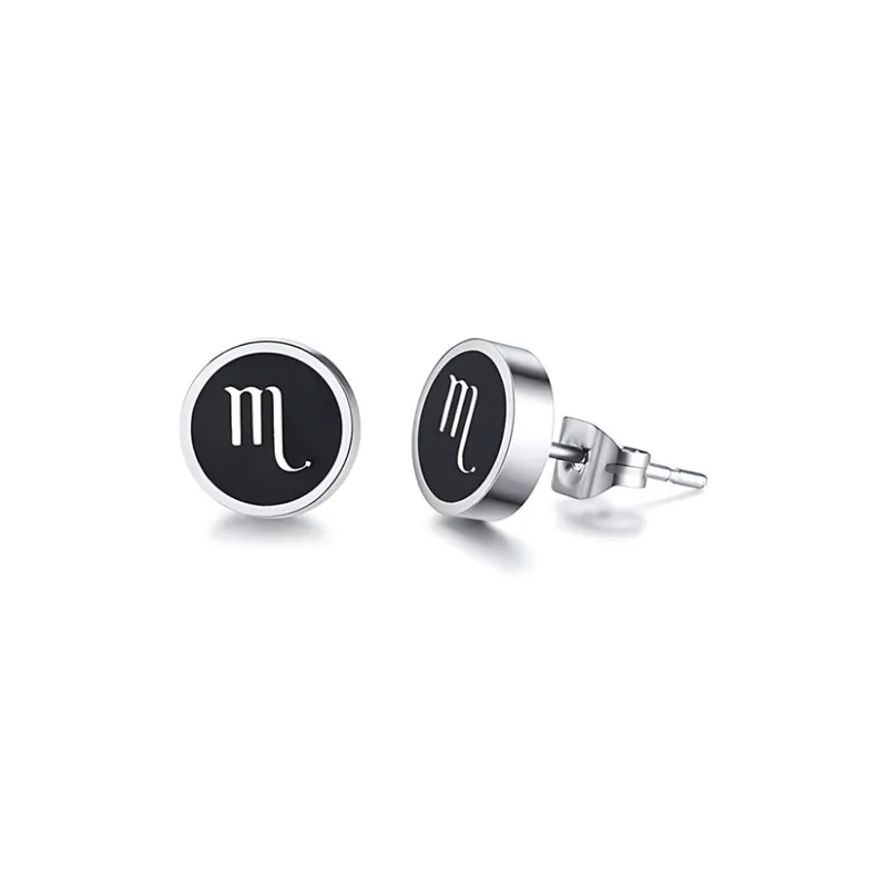 FANSHINER Titanium Steel Stud Earrings Men's-11
