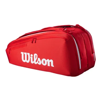 Wilson Tennis Racket Bags Unisex Large Capacity Holds 9 Pieces Red