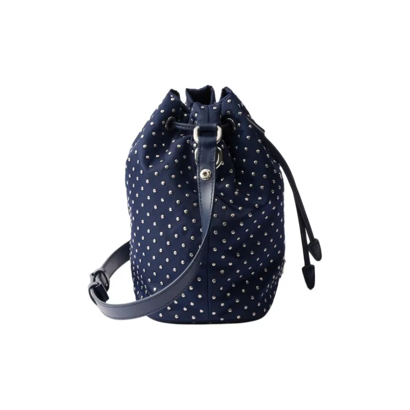 PRADA Reclycle Polyamide Bucket Bags Handbags Mini Women's Baltic Sea Blue-2