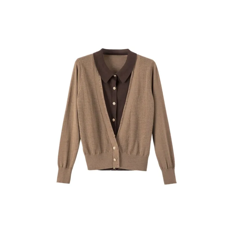 Late White Knitwear Women's Coffee-0