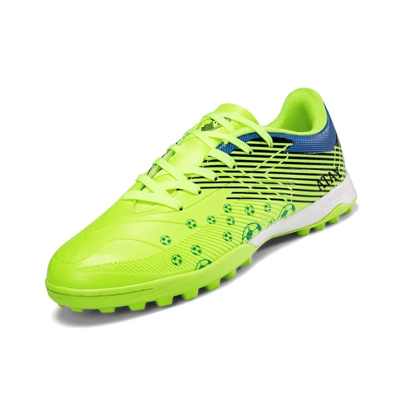 ATAY Soccer Shoes Men Low Top Green/Black/Orange/Blue Green-7