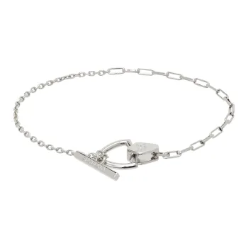 Burberry Palladium Brass Bracelets Men's Silver