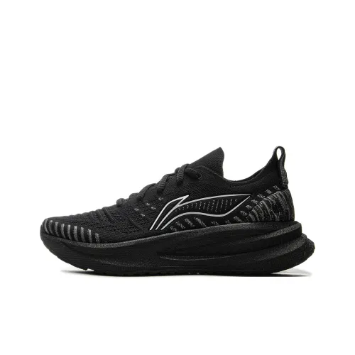 LiNing Comfortable Cushioning Anti Slip Wear Resistant Breathability Low Top Running Shoes Men's Black