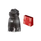 Blue Purple Scarf+New Year Happiness Shopping Bag