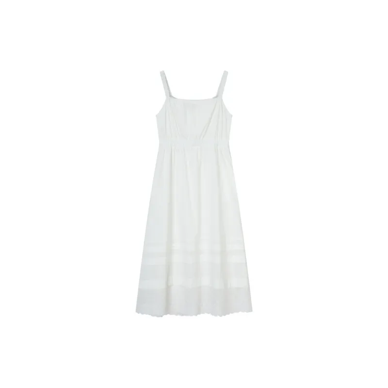 E.land Sleeveless Dress Women's Ivory White-1