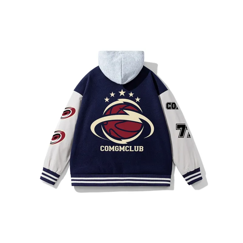 COMGM Baseball Jacket Unisex Black-5