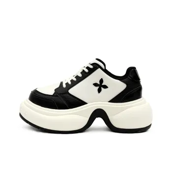 SMFK Low Top Chunky Sneakers Women's Black White