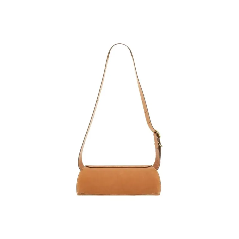 JIL SANDER Logo Debossed Shoulder Bag-2