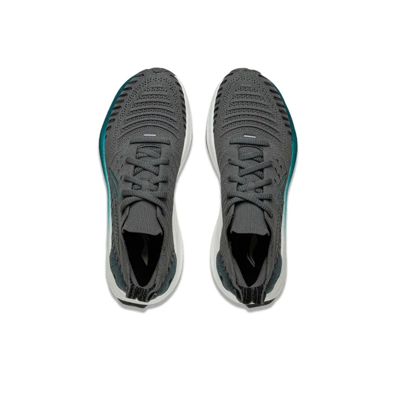 LiNing Comfortable Cushioning Slip Resistant Abrasion Resistant Breathable Low Top Running Shoes Men's Black Gray Color-3