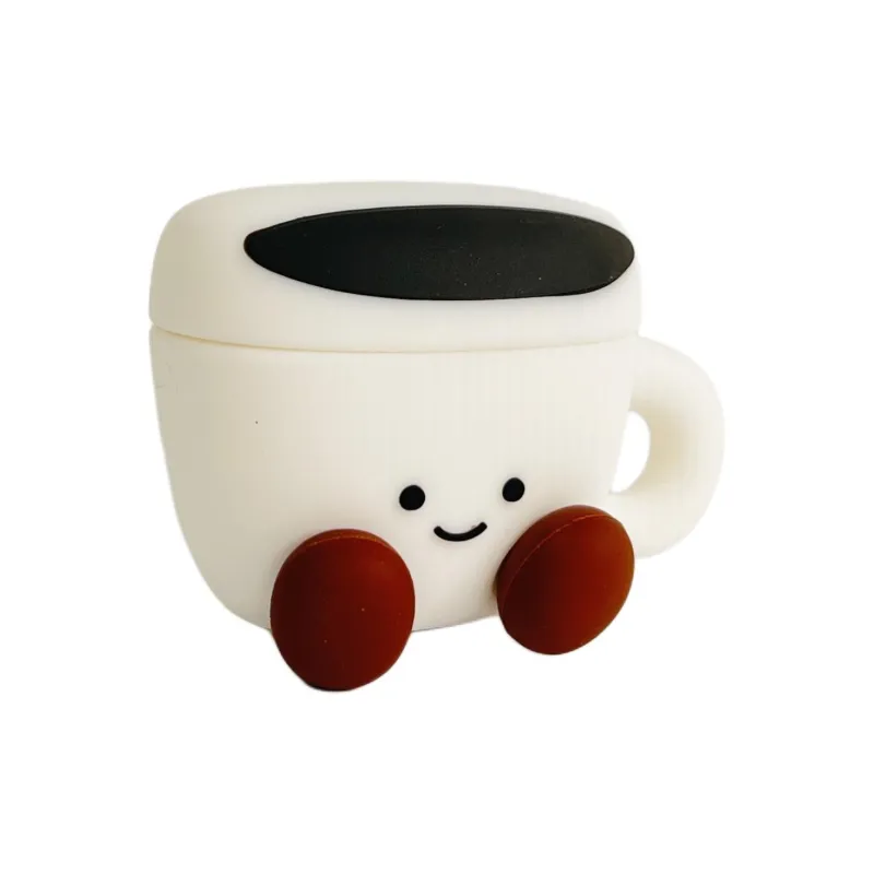 Sopi Compatibility With Apple AirPods 4/2/3/4th Generation/Pro/Pro 2 Silicone Coffee Cup Headphone Cases-2