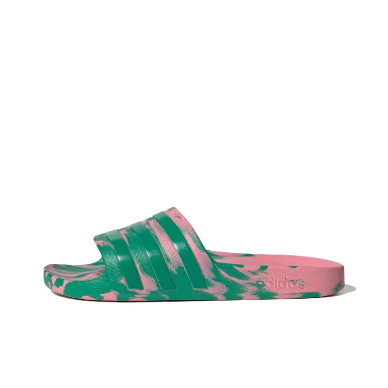 Adidas Adilette Aqua Slides Bliss Pink Court Green-0
