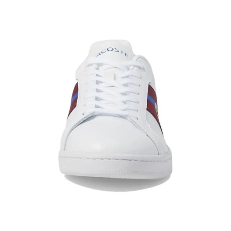 LACOSTE Carnaby Pro Cgr 124 1 SMA Wear Resistant Low Top Skateboard Shoes Men's White Blue-4