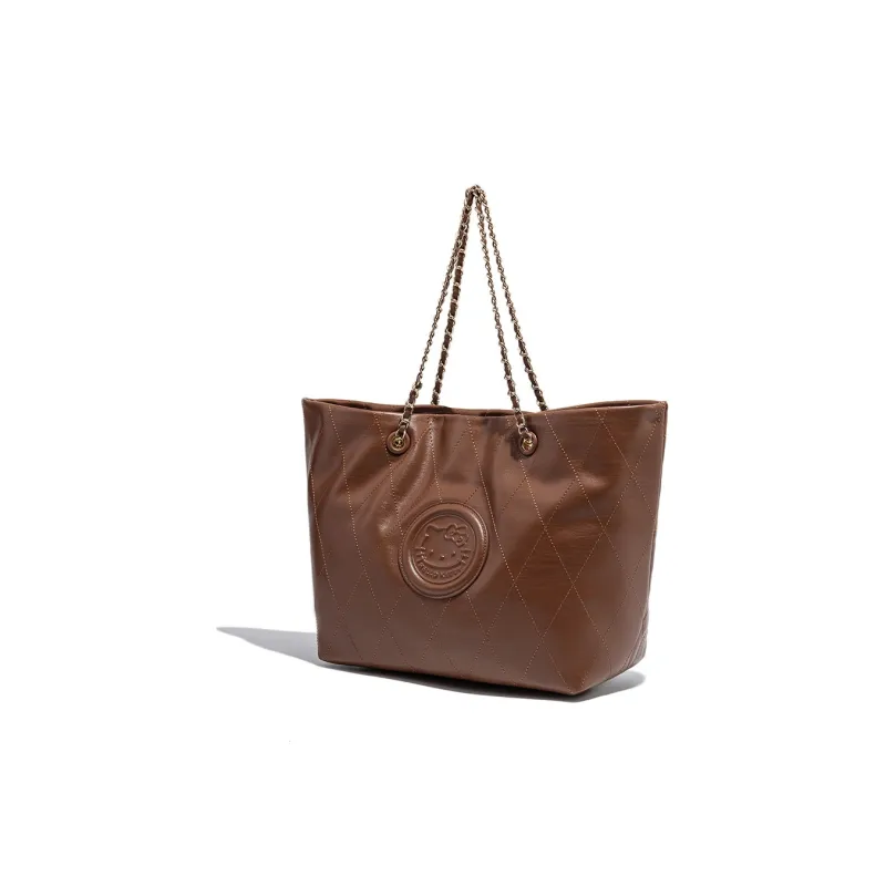 MESUCA Kitty Series PU Tote Bag, Shoulder Bag Regular Women's White/Black/Brown-10