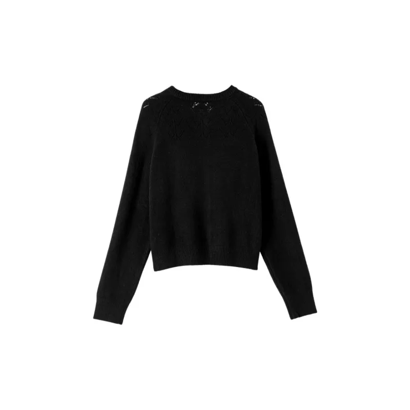 Late White Knitwear Women's Black-2
