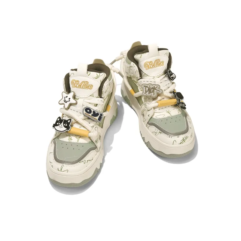 TCELLARS Warm Cushioning Wear-Resistant Lightweight Height Increasing High-Top Skateboard Shoes Unisex Exclusive Box-10
