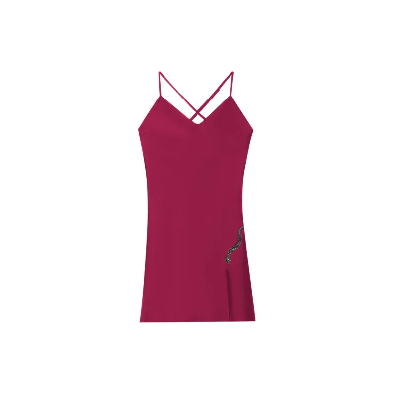 Victoria's Secret Snake Year Limited Collection Nightgown Women's Burgundy-0