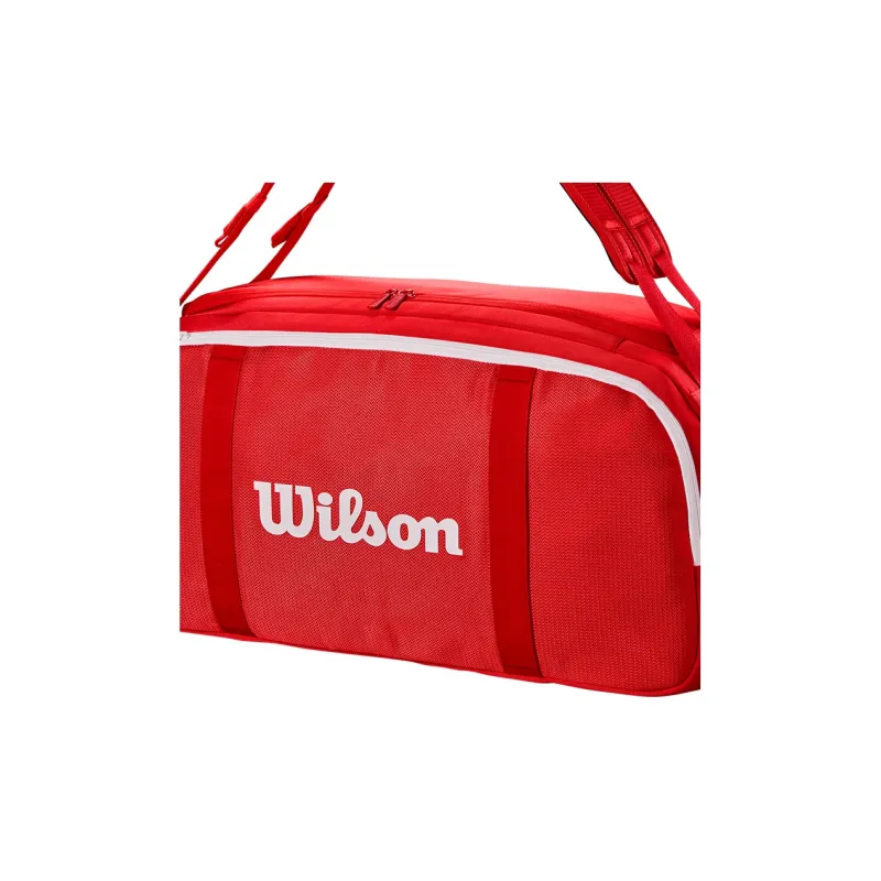 Wilson Tennis Racket Bags Unisex Medium Size Can Hold 6 Pieces Red-3