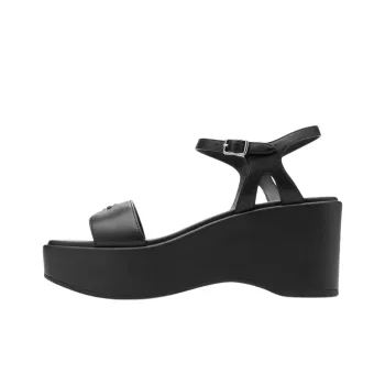 COACH Gale One Strap Sandals 8cm Women's Black