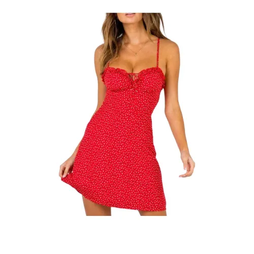 PRINCESS POLLY LOVE BIRDS MINI DRESS Slip Dresses Women's Red