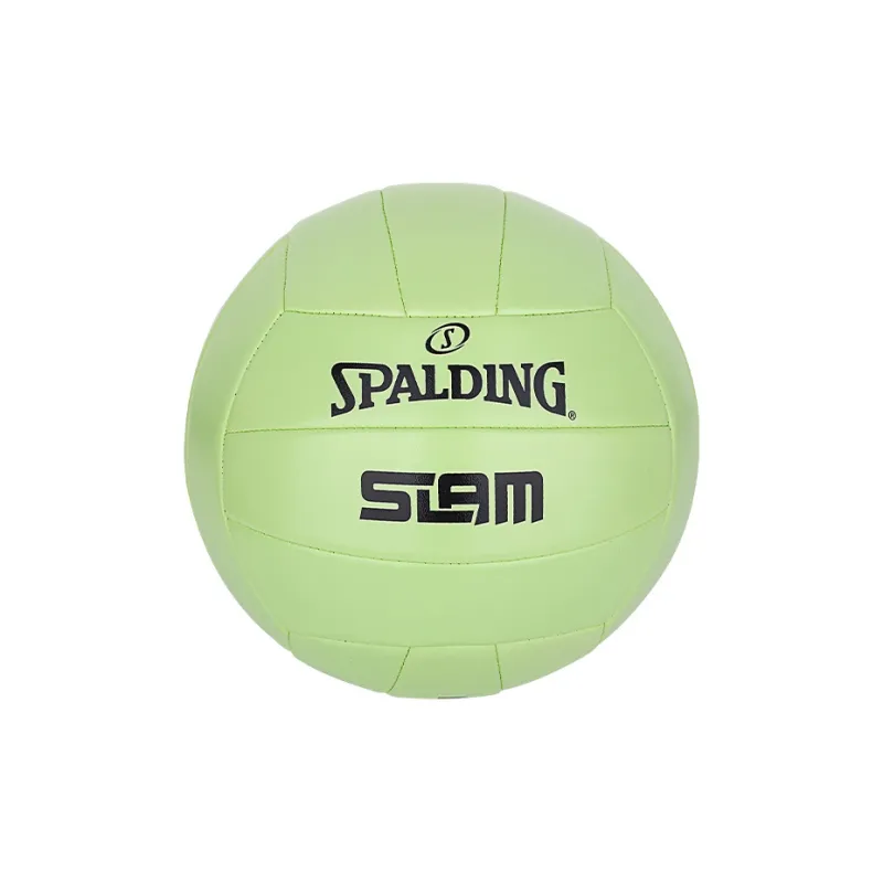 SPALDING Slam Series Machine Sewn PVC Leather Surface Size 5 Volleyball Unisex Green-0