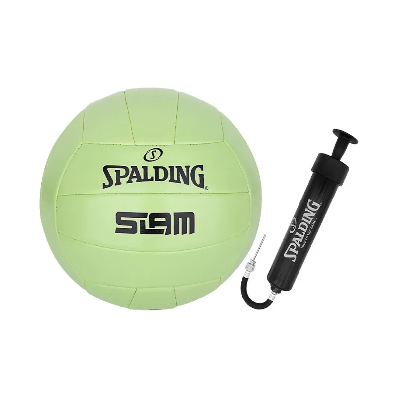 SPALDING Slam Series Machine Sewn PVC Leather Surface Size 5 Volleyball Unisex Green-3