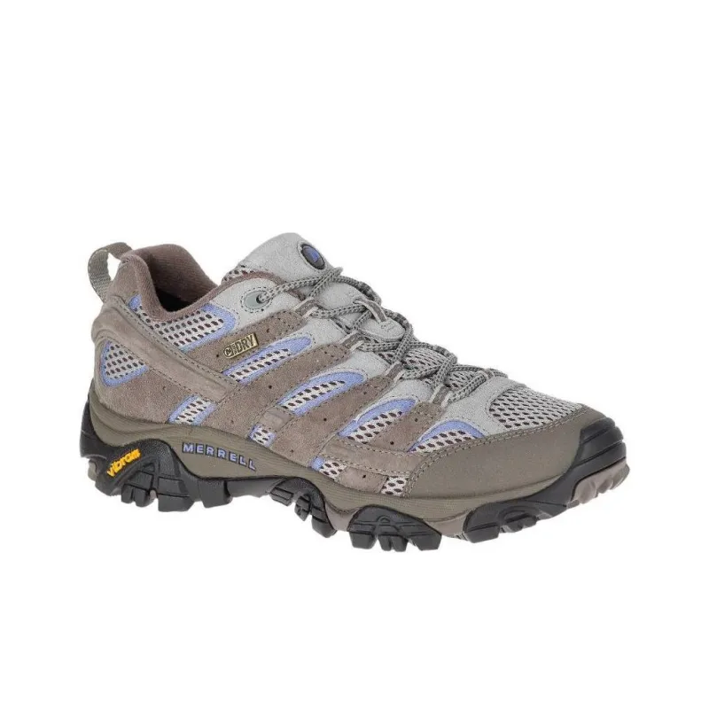 MERRELL Moab 2 Slip Resistant Waterproof Low Top Hiking Shoes Unisex Gray Purple-1