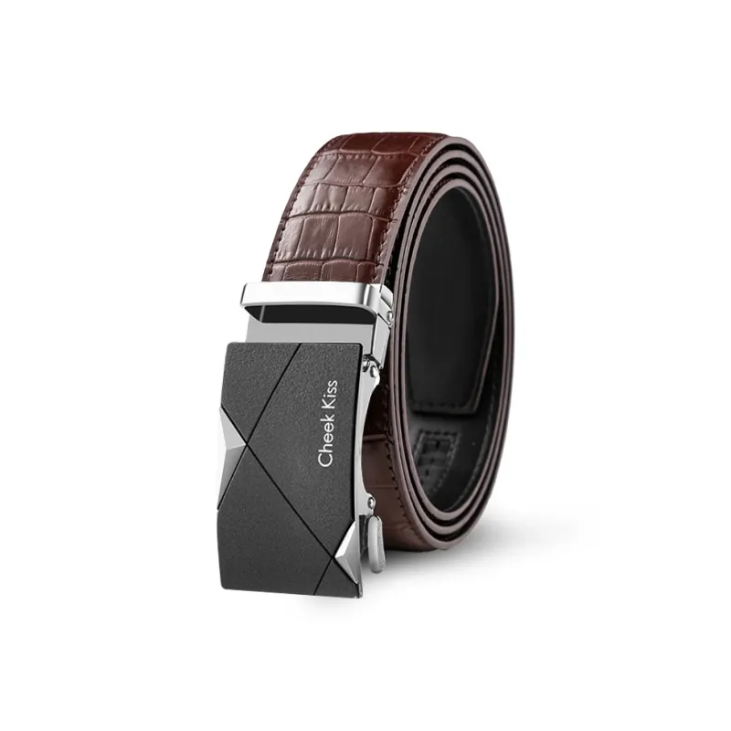 Cheekkiss Cow Leather Belt Father's Day Men's Black 3.5cm-23