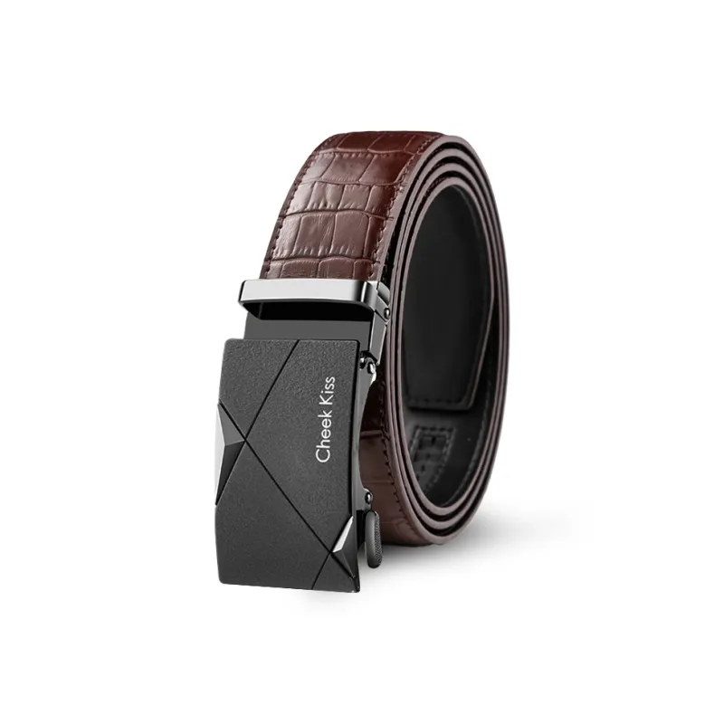 Cheekkiss Cow Leather Belt Father's Day Men's Black 3.5cm-22