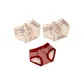 Red Edge Houndstooth+White Edge Large Plaid+White Edge Small Plaid