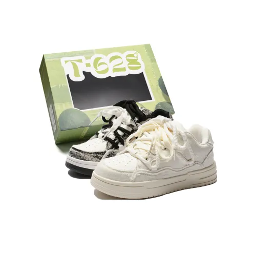 T628 Vintage Puffy Shoes Wear resistant Lightweight Breathable And Non slip. Low Top Skateboard Shoes Unisex