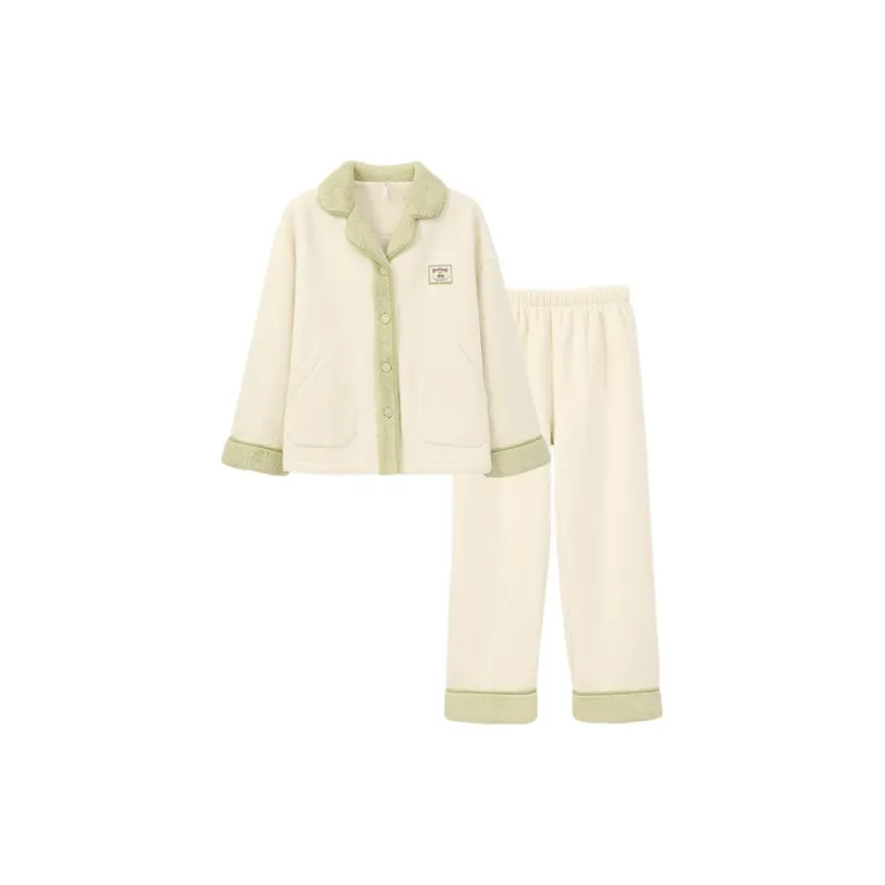 Aannsfam Pajama Set Women's Shell Yellow-0