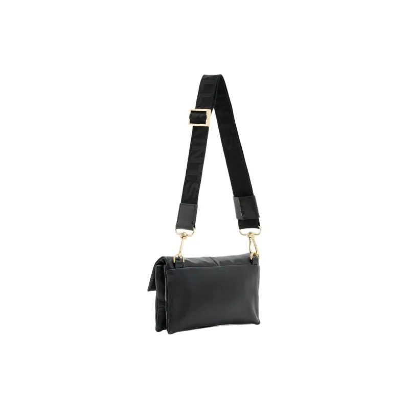 ALLSAINTS Sheepskin Shoulder Bag Unisex Black-2